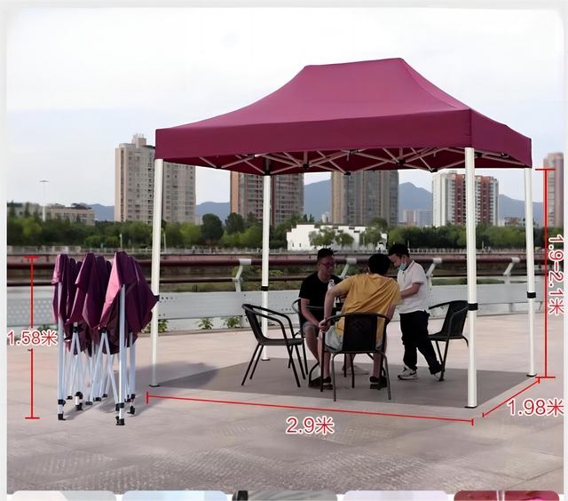 คุณภาพสูง Pop Up 10x10FT Canopy 2x2 m 3x3 m 3x4.5 m 3x6 m Trade Show เต็นท์โฆษณากลางแจ้งเต็นท์พับ 3*3 M Gazebo ผ้า