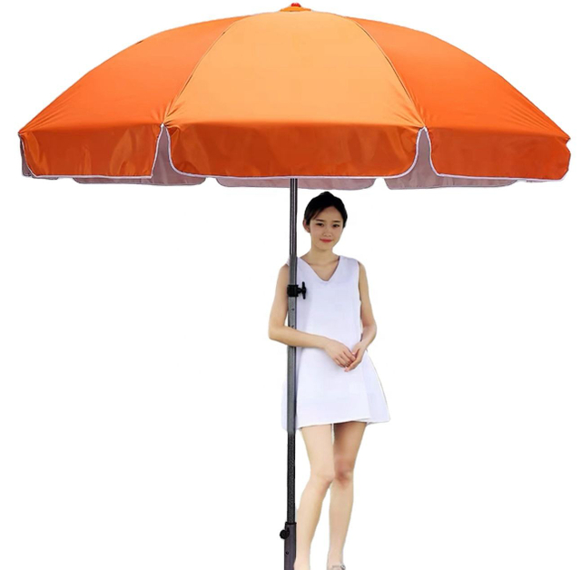 การออกแบบที่กำหนดเองคุณภาพสูงพร้อมพิมพ์โลโก้ซันสมาร์ทส่งเสริมการขายสำหรับการโฆษณาร่มชายหาดกลางแจ้งแบบพับ