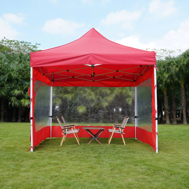 กันน้ำกลางแจ้งแสดงม่านบังแดด10x10ftป๊อปอัพเต็นท์พับขายพร้อมโลโก้ที่กำหนดเอง