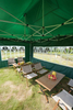 10 * 15ft งานแสดงสินค้าเต็นท์การพิมพ์โลโก้ที่กำหนดเองแบรนด์ gazebo canopy หกเหลี่ยมสำหรับธุรกิจด้วยผ้า
