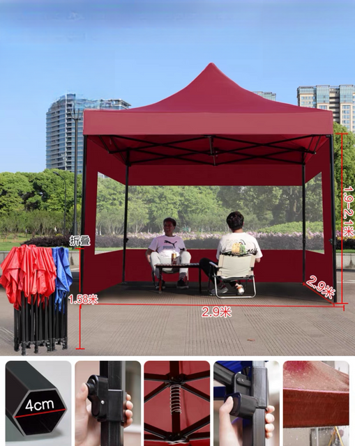 เต็นท์พิมพ์แบบกำหนดเอง Canopy Pop Up ศาลาโฆษณาโลโก้อลูมิเนียมกลางแจ้งเต็นท์นิทรรศการกันน้ำ