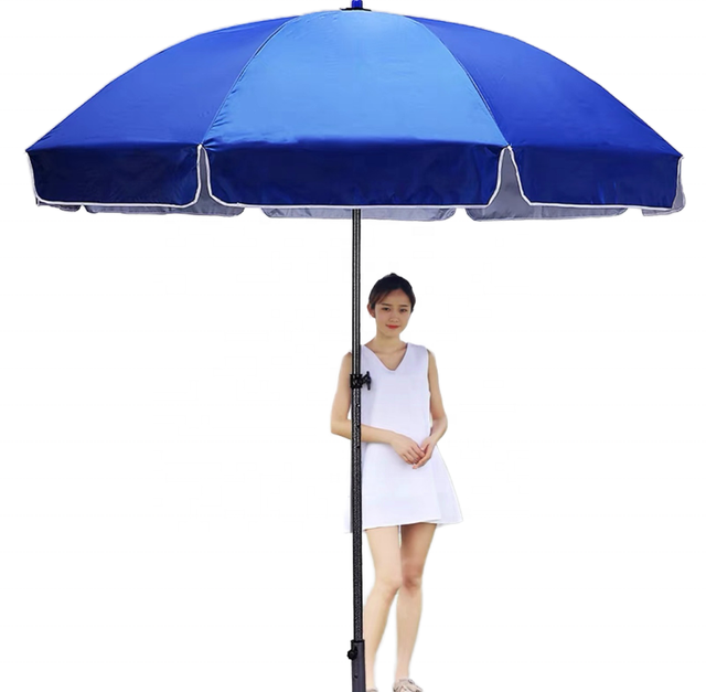 การออกแบบที่กำหนดเองคุณภาพสูงพร้อมพิมพ์โลโก้ซันสมาร์ทส่งเสริมการขายสำหรับการโฆษณาร่มชายหาดกลางแจ้งแบบพับ