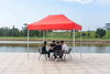 เต็นท์กิจกรรมกลางแจ้งพร้อมโลโก้ที่กำหนดเองโปรโมชั่นงานแสดงสินค้า 6x10ft Pop Up โฆษณาที่กำหนดเองพิมพ์หลังคาพร้อมเต็นท์โครงเหล็ก
