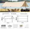 Camping Tarp 210Dไวนิลน้ำหนักเบาCampingเต็นท์ป้องกันรังสีอัลตราไวโอเลตRain-Proofสำหรับเต็นท์ชายหาดกลางแจ้งสำหรับCampingกลางแจ้งCanopy