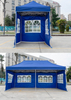 คุณภาพสูง 10 * 10ft กรอบเหล็กเต็นท์โฆษณา Single Layer ผ้าด้านข้าง Oxford Cover มีหน้าต่างโปรโมชั่น