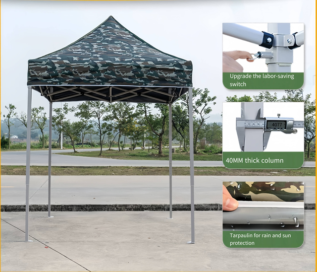 งานแสดงสินค้า EconomicTent โครงเหล็กงานส่งเสริมการขายที่กำหนดเองโลโก้โฆษณาพับ Gazebo Marquee Canopy Pop Up Tent