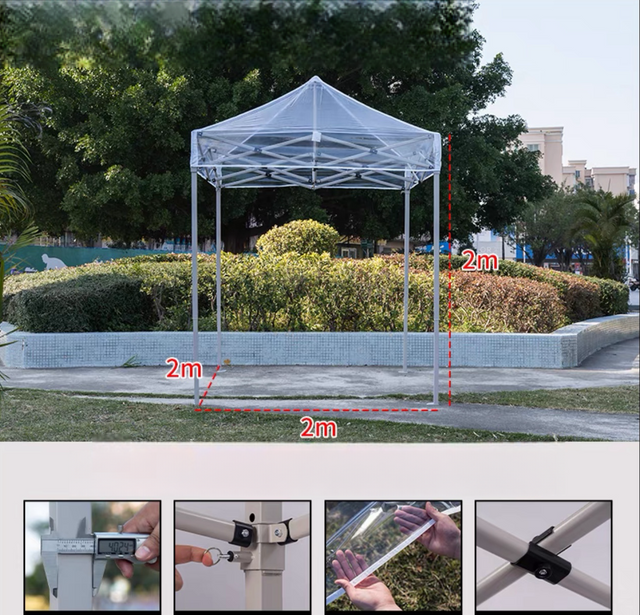 ขายร้อนคุณภาพสูง Pergola Canopy เต็นท์ Pop-Up กรอบหกเหลี่ยม Heavy Duty Canopy อลูมิเนียมกันน้ำนิทรรศการเต็นท์