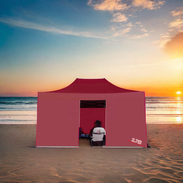 28.6 มม. วิหารเหล็ก 0710 พับ Pop Canopy Custom พิมพ์โฆษณากลางแจ้งเต็นท์ Gazebo เต็นท์ชายหาด Trade Show เต็นท์