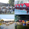 Outdoor 10x10ft Garden Party Folding ประกอบงานแสดงสินค้าเต็นท์หลังคาสำหรับกิจกรรมต่างๆ
