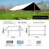 Camping Tarp 210Dไวนิลน้ำหนักเบาCampingเต็นท์ป้องกันรังสีอัลตราไวโอเลตRain-Proofสำหรับเต็นท์ชายหาดกลางแจ้งสำหรับCampingกลางแจ้งCanopy