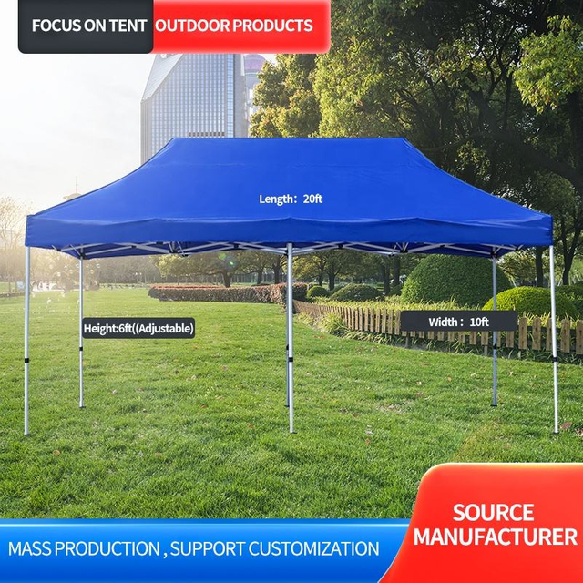 10X20ft Easy-Upเต็นท์Pop Up Canopyเต็นท์พับกันน้ำพร้อมโลโก้ที่กำหนดเองเหล็กกรอบติดตั้งง่ายสำหรับกลางแจ้ง