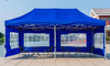 คุณภาพสูง 10 * 10ft กรอบเหล็กเต็นท์โฆษณา Single Layer ผ้าด้านข้าง Oxford Cover มีหน้าต่างโปรโมชั่น
