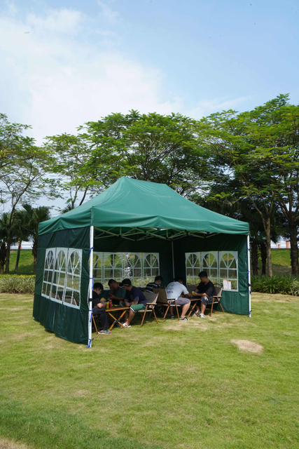 10 * 15ft งานแสดงสินค้าเต็นท์การพิมพ์โลโก้ที่กำหนดเองแบรนด์ gazebo canopy หกเหลี่ยมสำหรับธุรกิจด้วยผ้า