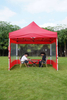 กันน้ำกลางแจ้งแสดงม่านบังแดด10x10ftป๊อปอัพเต็นท์พับขายพร้อมโลโก้ที่กำหนดเอง