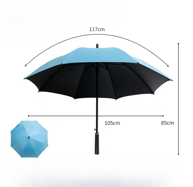 โปรโมชั่นราคาถูกขายส่งที่กำหนดเองสีอัตโนมัติตรงตราร่มกอล์ฟ WindProof พร้อมการพิมพ์โลโก้ร่มกันแดด