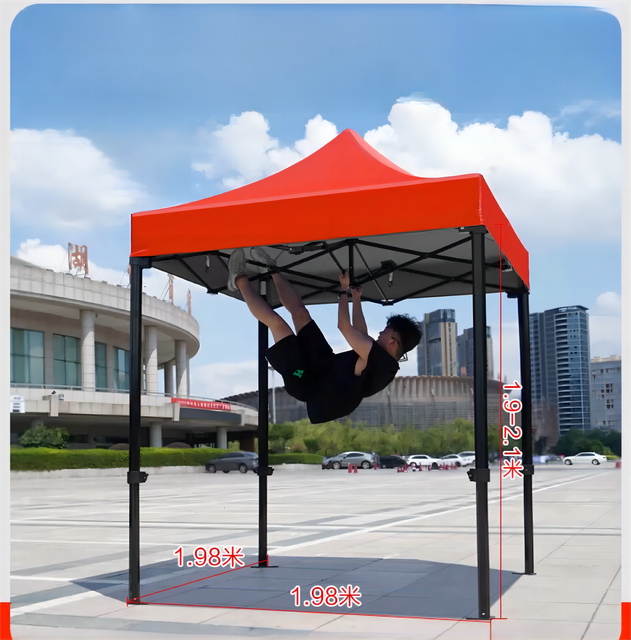 ที่กำหนดเองเต็นท์พับสีแดง 3*3 เมตรหนาโฆษณา Exhibition Stall สี่มุม Canopy โฆษณา Inflatables เต็นท์สำหรับขาย