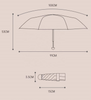 8k Manual Wind Solid Wood Handle, Rain และ Shine ร่มพับอเนกประสงค์
