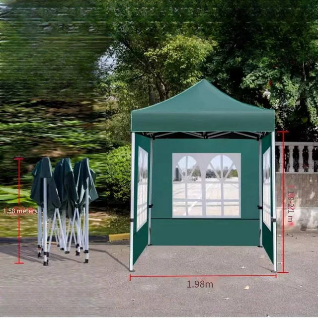 กรอบเพชรหกเหลี่ยมแบบกำหนดเองแบบพับได้แบบพกพา Pop up Gazebo Tent เต็นท์โฆษณาโพลีเอสเตอร์สี่ฤดูพร้อมโลโก้