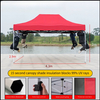 คุณภาพสูง Pop up Canopy 2x2 m 2x3 m 3x3 m 3x4.5 m 3x6 m Trade Show เต็นท์พับโฆษณากลางแจ้ง Gazebo ผ้าโพลีเอสเตอร์