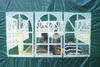 10 * 15ft งานแสดงสินค้าเต็นท์การพิมพ์โลโก้ที่กำหนดเองแบรนด์ gazebo canopy หกเหลี่ยมสำหรับธุรกิจด้วยผ้า