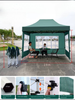 กรอบเพชรหกเหลี่ยมแบบกำหนดเองแบบพับได้แบบพกพา Pop up Gazebo Tent เต็นท์โฆษณาโพลีเอสเตอร์สี่ฤดูพร้อมโลโก้