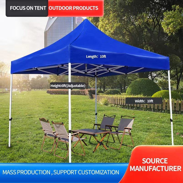 คุณภาพสูง 10x10ft Canopyเต็นท์พับกันสาดกันน้ำโครงเหล็กสวนโลโก้ที่กำหนดเองสไตล์โมเดิร์น